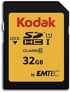 KODAK Premium Memory Card 32GB, 85MBs Read Speed, 25MBs Write Speed, Compatible with SDHC and SDXC standart - EKMSD32GHC10K