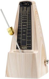 Metronome for Piano Guitar Drum Violin Mechanical Metronome Accurate Track Beat Tempo for Beginner Ash Wood Grain, by LEKATO