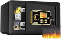 YITAHOME 1.5 Cu ft Fireproof Safe Box, Home Safe with Fireproof Safe Document Bag, Digital Keypad Lock Security Safes with Removable Shelf for Home Office Hotel - Protect Important Valuables