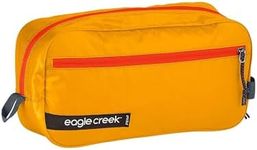 eagle creek Pack-It Isolate Quick Trip S Travel Toiletry Bag Made with Water-Repellant Poly Ripstop Fabric, Full-Length Zipper for Visibility and Zip Side Pockets, Sahara Yellow