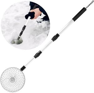 UNIFAMILY Adjustable Ice Fishing Slush Scoop, Winter Ice Fishing Skimmer Scooper Metal, Ice Fishing Ladle with Long Handle, Ice Fishing Gear Accessories for Scooping