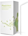 200-Pack 100% Plant-Based Compostable Straws - Plasticless Biodegradable Flexible Drinking Straws - A Fantastic Eco Friendly Alternative to Plastic Straws