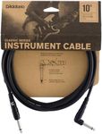 D’Addario Accessories Classic Series Guitar Cable - Instrument Cord with ¼ Inch Ends - Durable & Reliable - Bass or Guitar Cord - Right Angle - 10 feet