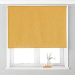 Riva Home Eclipse Blackout Roller Blind, Polyester, Ochre, 153 x 162cm