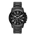 Fossil Men Stainless Steel Grant Chronograph Analog Black Dial Watch - Fs4832, Band Color-Black