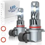 Ununpentium HB3 Fog Light Bulbs,30000 Lumens 6500K Cool White Light, 600% Brightness, 1:1 Size 9005 Bulbs, Fog Lamps Replacement for Cars, Play and Plug, Halogen Replacement (Pack of 2)