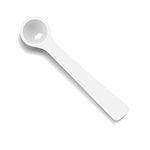 250 Mg Pack of 100 White Measuring Smidgen Micro Scoop 0.5 Ml PP Lab Measuring Mini Spoons for Powder Measurement or Baking - Static-free Plastic Tiny Scoops for Milligram Small Measure