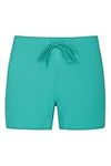 Mountain Warehouse Womens Stretch Long Boardshorts - Lightweight Ladies Swim Shorts, Stretchable Summer Swimsuit, Quick Dry Bathing Suits -for Swimming, Poolside, Diving Teal 18