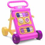 Bornzone Baby Activity Walker Learning Push Walker for Babies 6 to 18 Months, Foldable Musical Walker with Creative Toy Bar