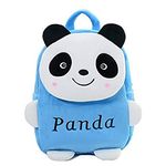 Frantic Kids Soft Cartoon Animal Travelling School Bag Soft Plush Standard Backpack Boys Girls Baby For 2 To 5 Years Baby/Boys/Girls Nursery, Preschool, Picnic(Skyblue Panda) Standard,10 Litres