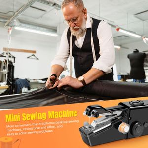 Mini Handheld Sewing Machine – Portable Cordless Electric, Black, Beginner Kit