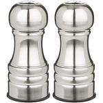 Trudeau 4-1/2" Stainless Steel Salt and Pepper Shaker Set