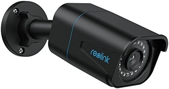 Reolink 4K Caméra IP PoE avec Détection Personne/Véhicule, Caméra de Surveillance Extérieure avec Etanche IP67, Fente pour Carte microSD, Vision Nocturne IR, Support Audio, Time Lapse, RLC-810A Noir