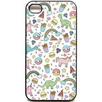 iPhone 4 / 4s Phone case Cute fries pattern unicorn rainbow quotes donut