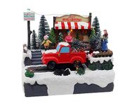 Christmas Tree Shopping - Animated Pre-lit Musical Christmas Village - Perfect Addition to Your Christmas Indoor Decorations & Christmas Village Displays