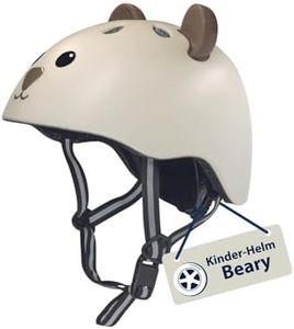 HUDORA Kinderhelm Beary - Bequemer Kleinkind-Helm in XXS/XS - Sicherer Fahrradhelm mit süßem Bären-Motiv - Hochwertiger Kinder-Helm für Mädchen & Jungen - Ideal für Laufrad / Scooter & Fahrrad
