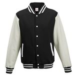 Varsity Jacket Jet Black with White Sleeve Small (ALL Sizes) plus 1 T Shirt