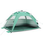 qeedo Quick Palm Beach Tent, Sun Shelter (Quick-Up-System), UV-Protection (UV80) - mint