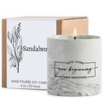 FreeJac House Warming Gifts New Home Housewarming Gift for Women Men Friend - New Home Gift Ideas New Homeowner Gifts House Warming Decoration Party Decor Ceramics Sandalwood Scented Candle 6oz