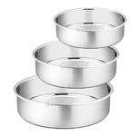 Genteel® Cake Mold Tin Pan Aluminium (Diameter 6", 7", 8" inch, Silver, Set of 3 Pieces) Cake Mould for Baking Tray Round Cake Making Set for Microwave Oven Heavy Quality Guaranteed