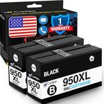 Cartlee Compatible Ink Cartridges Replacement for HP 950 950XL for OfficeJet Pro 8600 8610 8620 8615 8625 8630 8100 Printer Cartridge Combo (2 Black)