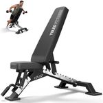 YOLEO Commercial Adjustable Weight Bench 2315LB ASTM Certified – 80% Pre-Assembled Heavy Duty Workout Bench for Home Gym, Decline/Flat/Incline Bench Press(Black)