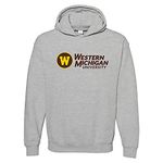 NCAA Institutional Logo, Team Color Hoodie, College, University, Western Michigan Broncos Sport Grey, Large