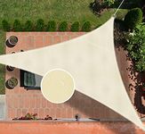 Insun 95% Sunscreen Anti UV Water Resistance Oxford Cloth Triangle Sun Shade Sail Awning Shade for Outdoor Garden Patio Party Beige 12'x12'x12'