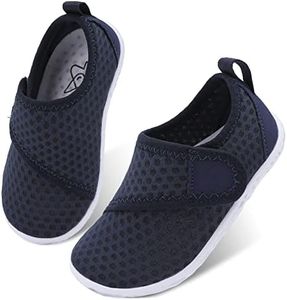 LeIsfIt Boys Girls Water Shoes Kids Aqua Socks Toddler Quick-Dry Beach Swimming Shoes Lightweight Breathable Non-Slip Outdoor Sport Water Shoes Dark Blue 8 Toddler