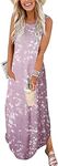 ANRABESS Women's Casual Loose Sundress Long Dress Sleeveless Split Maxi Dresses Summer Beach Dress with Pockets, 01 Tie Dye5, Medium