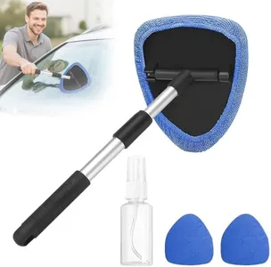 SENOY Hicaly Windshield Cleaner, 2025 New Hicaly Car Window Cleaner Tool, Microfiber Towel Pads, Windshield Cleaner Tool Car Window and Home WindowsCleaning Supplies with Extendable Handle