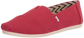 TOMS Mens Recycled Cotton Alpargata Loafer Flat, Red, 10 UK