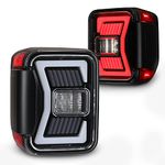 WOLFSTORM LED Tail Lights Replacement Fit for 2019 2020 2021 2022 2023 Gladiator Pickup, 19-23 Jeep Gladiator LED Tail Lights Sequential Turning Light Effect,1 Pair(Clear Lens)