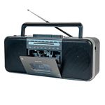 Portable Cassette Player Recorder, AM/FM/SW Radio, Bluetooth, USB/SD, 10W Speaker, Record to Cassette/USB/SD, MP3 Converter