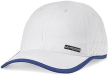 MISSION Cooling Marathon Hat, White - Unisex Running Cap for Men & Women - Lightweight & Adjustable - Cools Up to 2 Hours - UPF 50 Sun Protection - Machine Washable