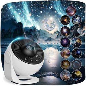 Planetarium Projector for Bedroom, 13 in 1 Star Projector Galaxy Light, Nebula Night Light Milky Way Projector with Timer, LED Space Galaxy Lamp Room Decor for Adults Kids - White