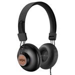 House of Marley, Positive Vibration 2 On-Ear Headphones - Comfortable Fit, Foldable Design, Premium Sound, Single Sided Tangle-Free Braided Cable, EM-JH121-SB Signature Black