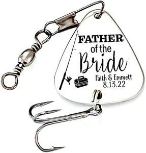 Father Of The Bride Gift Idea Personalized Father of the Bride Fishing Lure Wedding Gift For Dad Parent Wedding Day Gift For Dad Bride's Dad FATHER-BRIDE-LURE
