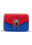 Loungefly Marvel Spider Man Color-Block Crossbody Bag Spider Man One Size, Red Blue, One Size