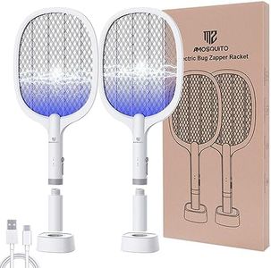 amosquito Bug Zapper Electric Racket 4200V Rechargeable Mosquito Net Indoor Outdoor 2000mAh 2 Pack