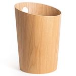 Kazai.® Design Paper Bin 'Bennet' | Unique Waste Paper Basket for Office, Bedroom, Children's Room, and More | Office Bin Made of Real Wood Veneer | Oak