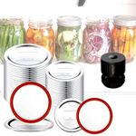 48PCS Mason Jar Lids for Wide and Regular Mouth Jars, With Date Reminder, Compatible with Electric Vacuum Sealers, Vacuum Seal Mason Jar Lids Only