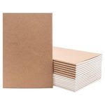 16 Pack Kraft Paper Journal Notebooks Bulk with Thick Dotted Grid Paper,Diary Subject Notebooks Planner for Travelers Students Office,A5 Size,40 sheets/80 Pages (Brown)