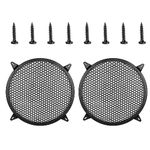 Unifizz 2pcs Car Grill Mesh Protector Speaker Cover Black Woofer Subwoofer Grill 12 Inch