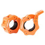 Mirafit Pair of 1" Standard Weight Bar Clamp Collars - Orange