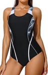 beautyin Womens Swim Suit Athletic One Piece Racerback Training Swimwear Bathing Suit