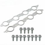 BuliBoao LS MLS Exhaust Manifold Header Gasket Pair W/Bolts for Chevy GMC 4.8 5.3 6.0L 1998-2016 551696, 12617944