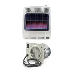 Mr. Heater 20K BTU Natural Gas Blue Flame Heater with Built In Vent Free Blower Kit (2 Items)