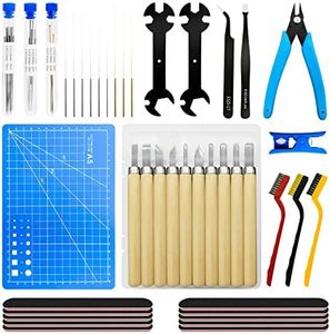 3D Printer Tool Kit, TIOPY 61Pcs 3D Printer Accessories for Cleaning, Removal Finishing Cutting, Includes Cleaning Needles,Tube Cutter,Tweezers,Pliers,Wrench, 3D Printing Tools for Bambu Lab/Kobra/MK4