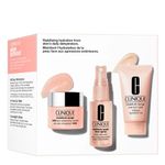 Clinique Moisture Surge Skincare Set, 100H Auto-Replenishing Hydrator 15 ml + Face Spray Thirsty Skin Relief 30 ml + Overnight Mask 30 ml